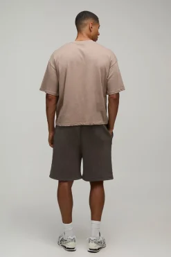 boohooMAN T-shirt Basique Oversize Col Rond Coupe Boxy<Homme T-Shirts|Essentiels