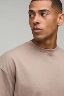 boohooMAN T-shirt Basique Oversize Col Rond Coupe Boxy<Homme T-Shirts|Essentiels