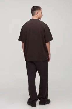 boohooMAN T-shirt basique oversize à col étendu<Homme Tout Afficher|T-Shirts Grande Taille