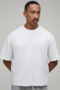 boohooMAN T-Shirt Basique Oversize Coupe Boxy Col Rond<Homme Tout Afficher|T-Shirts Grande Taille