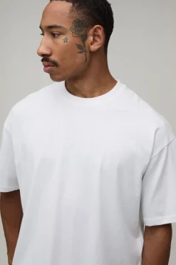 boohooMAN T-Shirt Basique Oversize Coupe Boxy Col Rond<Homme Tout Afficher|T-Shirts Grande Taille