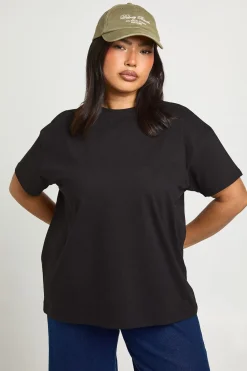 boohoo T-shirt Basique Oversize À Manches Courtes Plus<Femme Basiques|Tops
