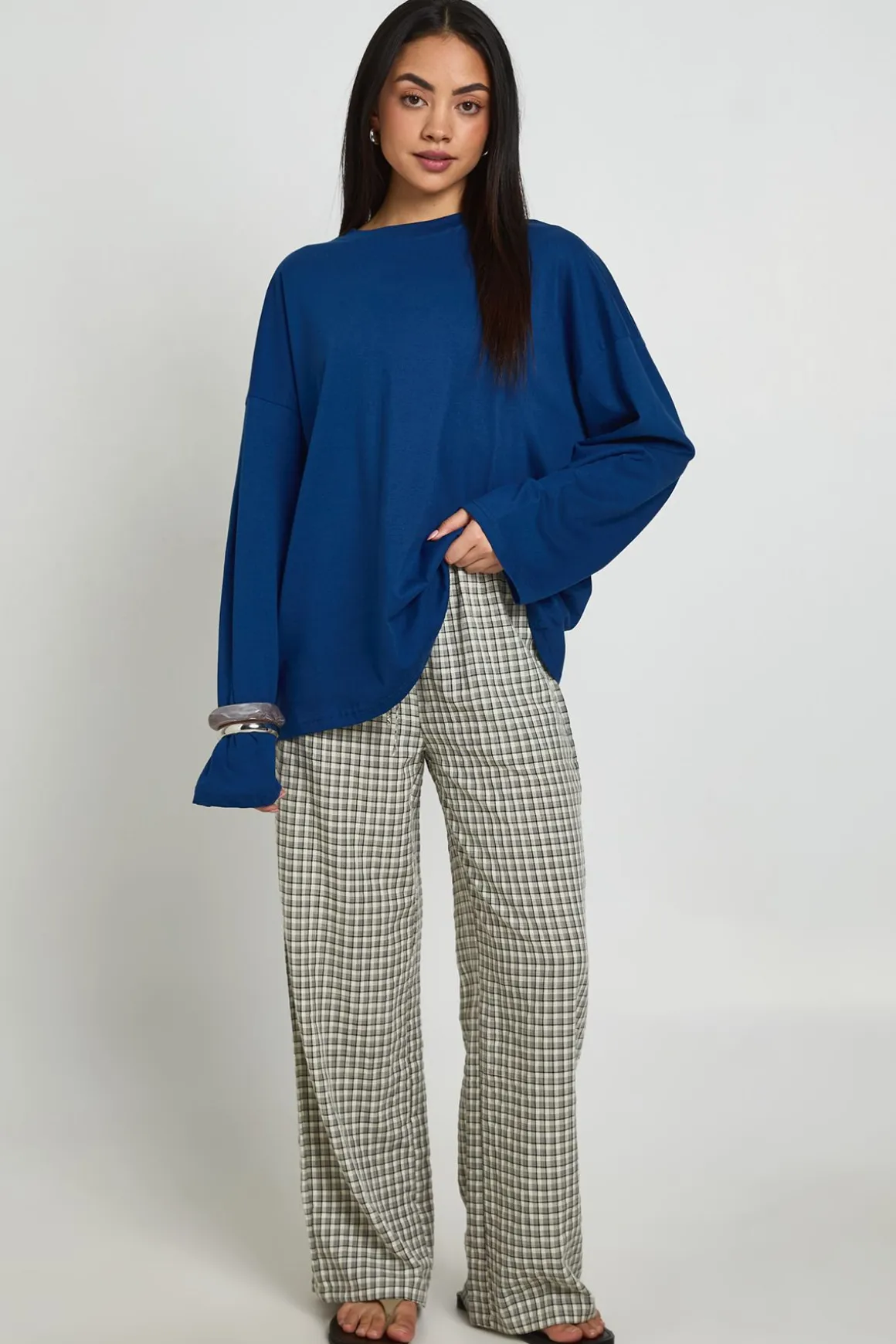 T-shirt Basique Oversize À Manches Longues
