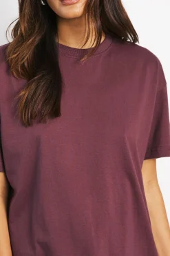 boohoo T-shirt Basique Oversize À Manches Courtes<Femme Basiques|Tops