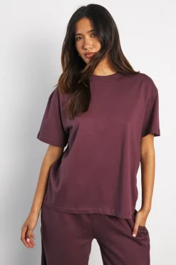 boohoo T-shirt Basique Oversize À Manches Courtes<Femme Basiques|Tops