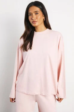 T-shirt Basique Oversize À Manches Longues