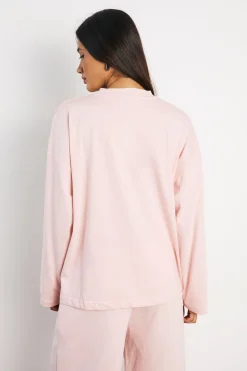 T-shirt Basique Oversize À Manches Longues