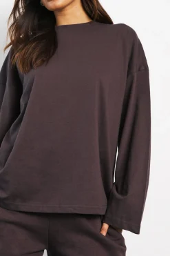boohoo T-shirt Basique Oversize À Manches Longues<Femme Basiques|Tops