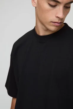 T-shirt basique surdimensionné à col rond et coupe boxy