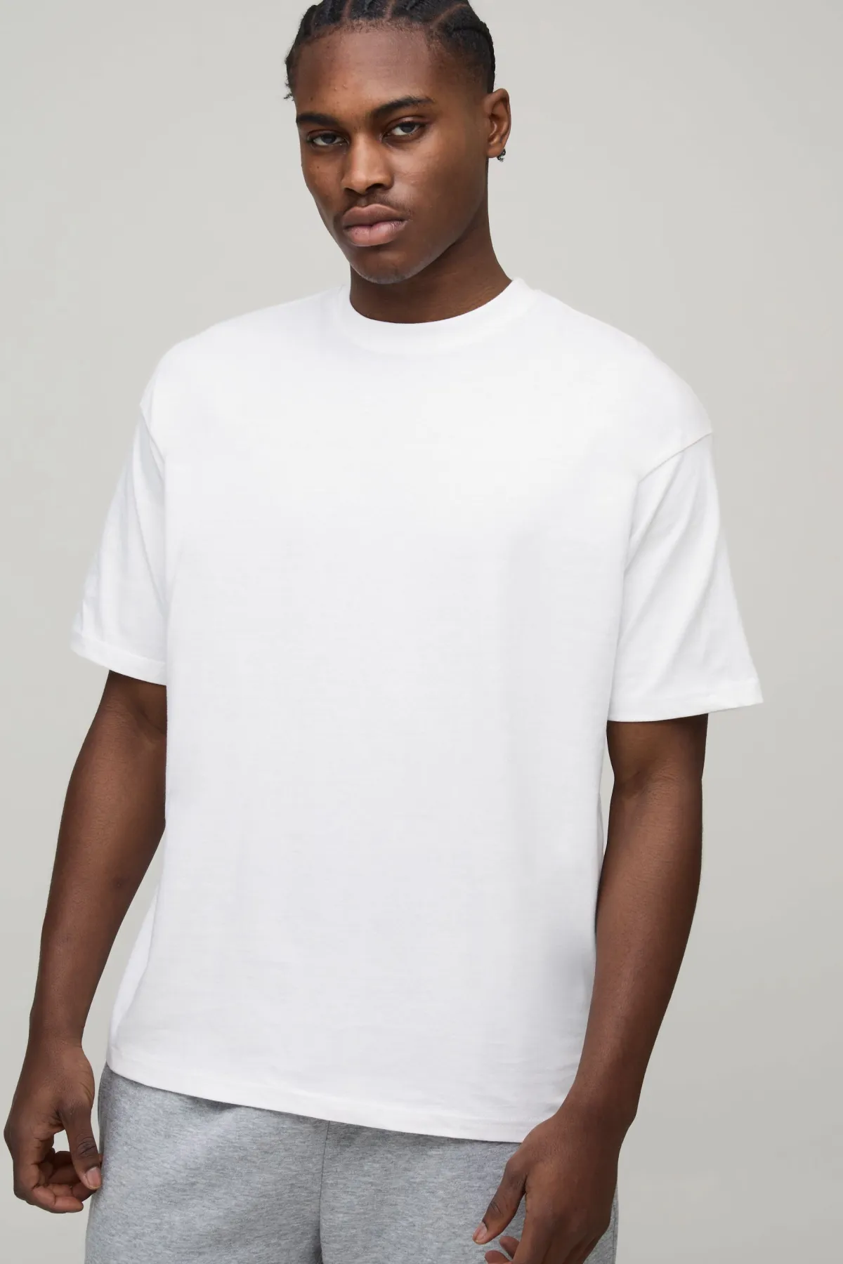 boohooMAN T-shirt basique surdimensionné à encolure ras du cou<Homme T-Shirts|Essentiels