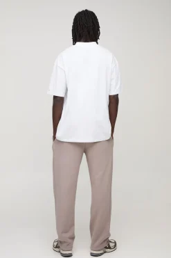 T-shirt basique surdimensionné à col étendu