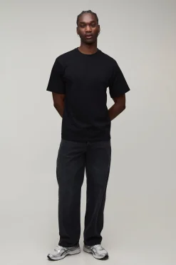 boohooMAN T-shirt basique Tall à col rond, coupe régulière<Homme Tout Afficher|Tout Afficher