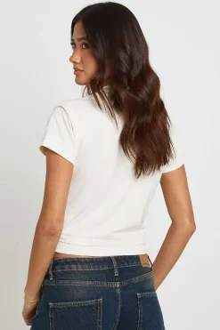 T-shirt Bébé En Coton Doux À Ourlet Superposé