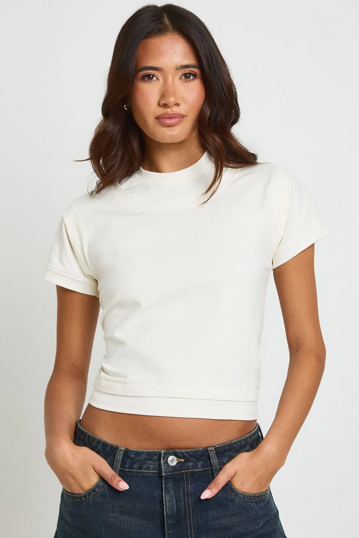 T-shirt Bébé En Coton Doux À Ourlet Superposé