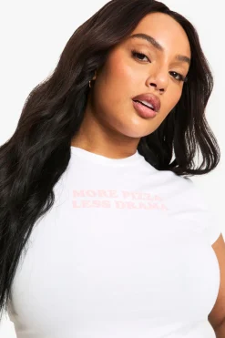 T-shirt bébé « Plus de pizza, moins de drame »