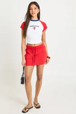 T-shirt Bébé Raglan Contrasté Football Angleterre
