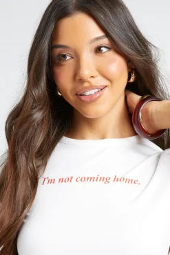 T-shirt Bébé Slogan Football Je Ne Rentre Pas À La Maison
