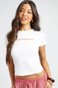 T-shirt Bébé Slogan Football Je Ne Rentre Pas À La Maison