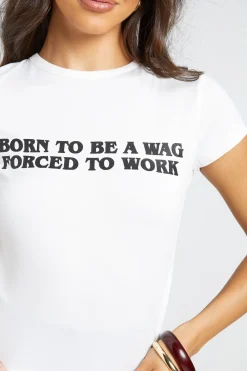T-shirt Bébé Slogan Football Né Pour Être Une Wag