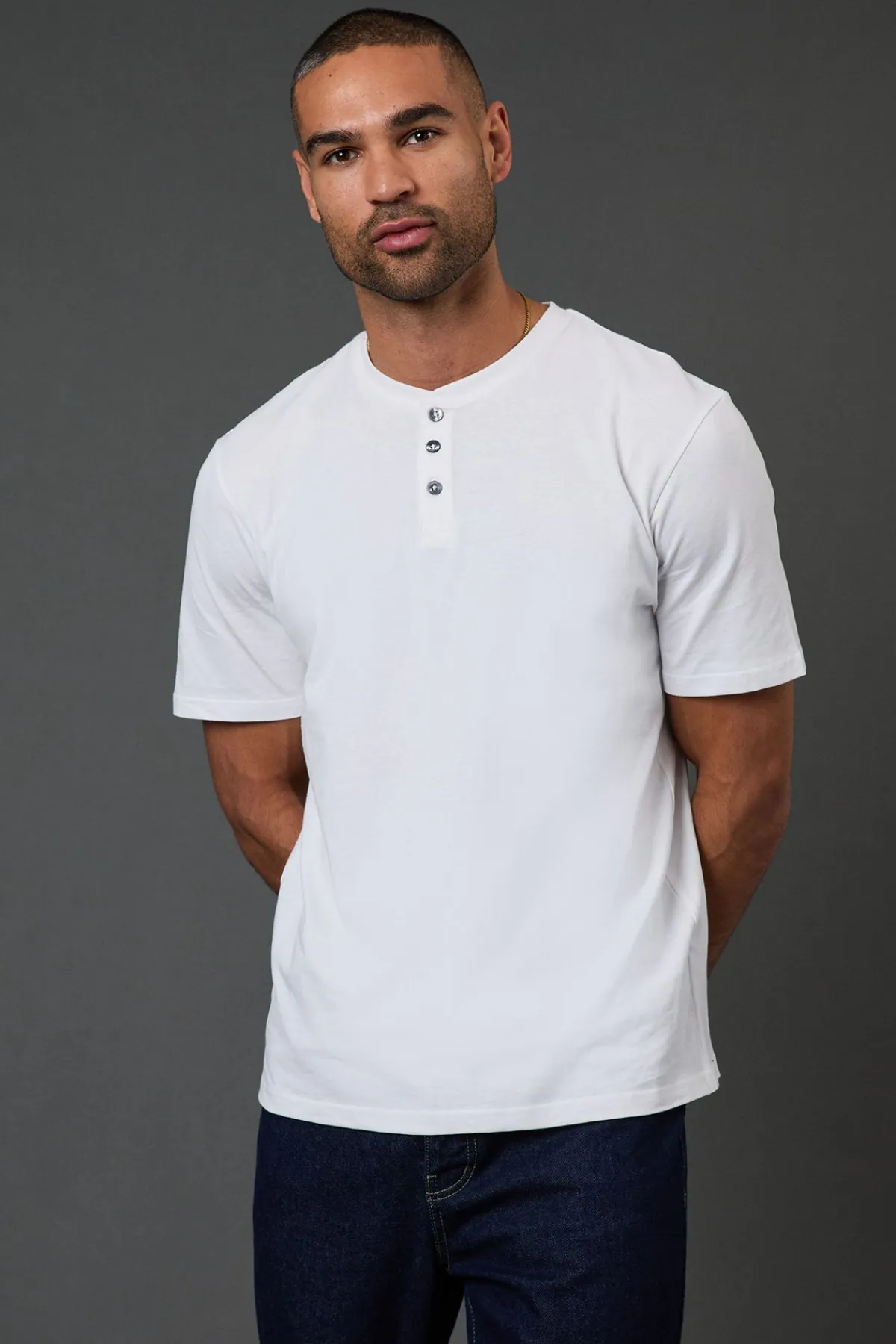 Burton T-Shirt Blanc Col Grand-Père<Homme T-Shirts