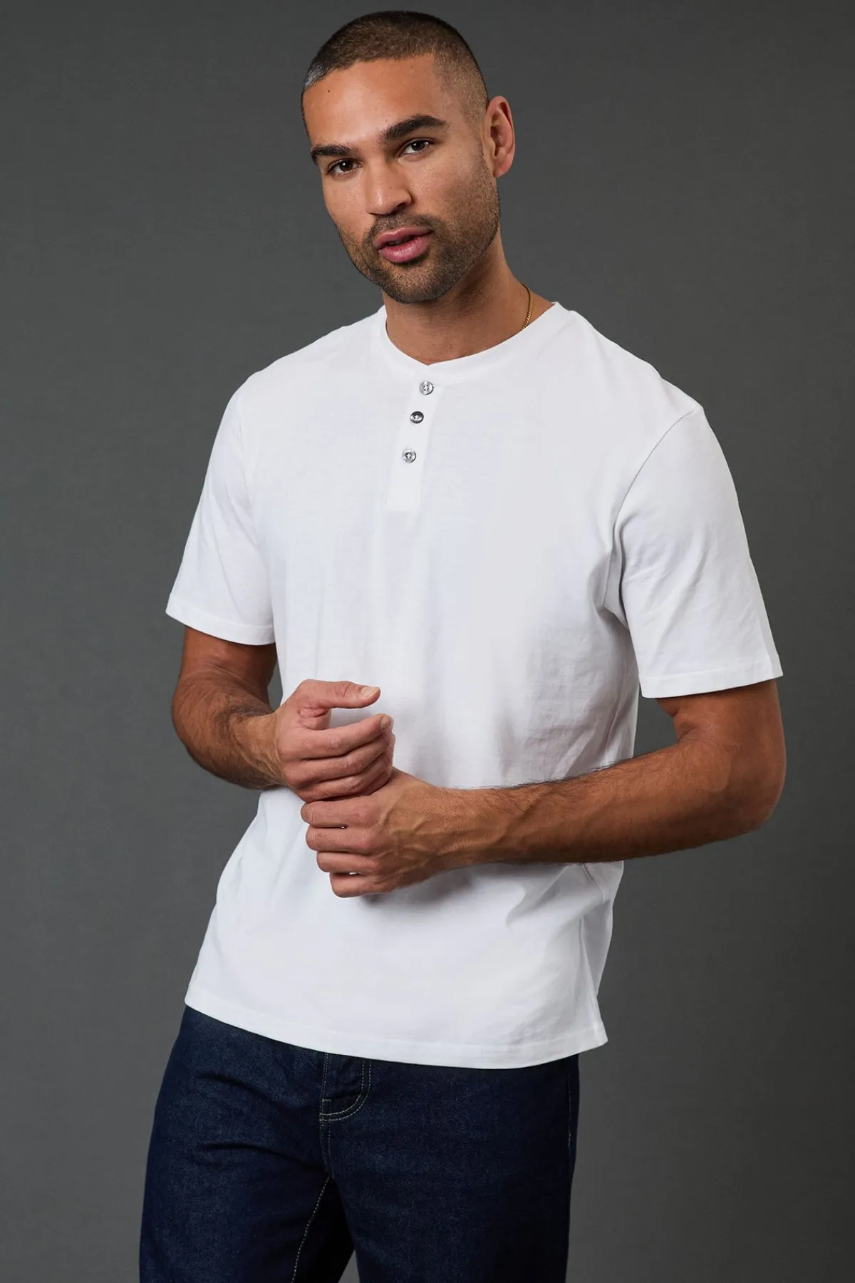 Burton T-Shirt Blanc Col Grand-Père<Homme T-Shirts
