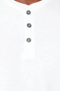 Burton T-Shirt Blanc Col Grand-Père<Homme T-Shirts