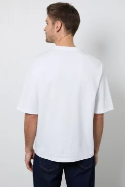 Burton T-Shirt Blanc Col Rond Oversize<Homme T-Shirts