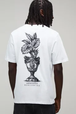 boohooMAN T-shirt Coupe Regular À Imprimé Colonne Vertébrale De Palmier<Homme T-Shirts Impriméstendances|T-Shirts
