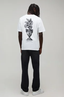 boohooMAN T-shirt Coupe Regular À Imprimé Colonne Vertébrale De Palmier<Homme T-Shirts Impriméstendances|T-Shirts