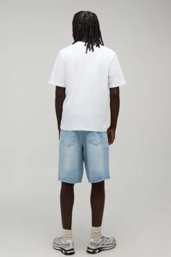 T-shirt Blanc Coupe Regular À Imprimé Graphique Western Mondial