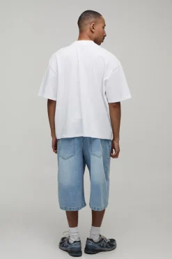 T-shirt Blanc Oversize Ample À Imprimé Yacht