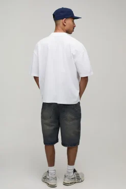T-shirt Blanc Oversize Ample Imprimé Palm Springs