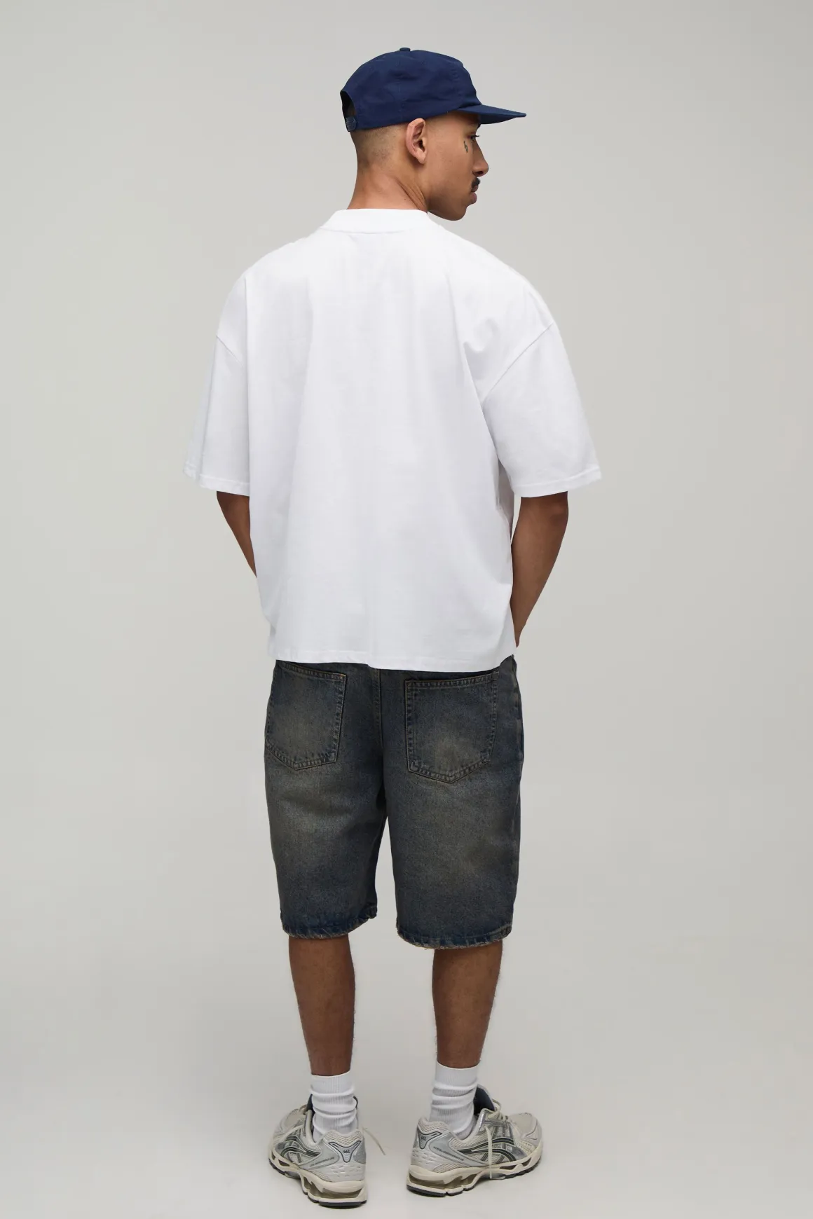 T-shirt Blanc Oversize Ample Imprimé Palm Springs