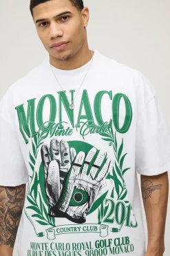 T-shirt Blanc Oversize Boxy Avec Imprimé Country Club