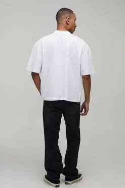 T-shirt Blanc Oversize Boxy À Imprimé Trophée