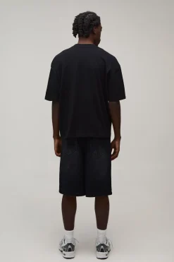 T-shirt Blanc Oversize Boxy À Imprimé Floral Flou