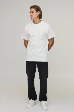 T-shirt Blanc Oversize Coupe Boxy À Imprimé Floral