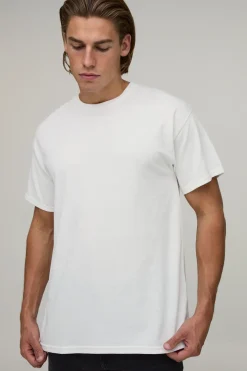 T-shirt Blanc Oversize Coupe Boxy À Imprimé Floral