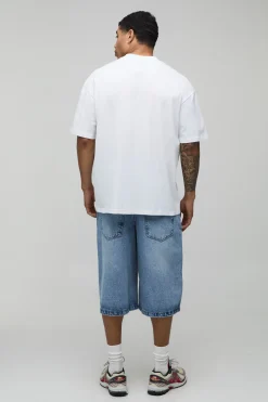 T-shirt Blanc Oversize Imprimé Côte Amalfitaine