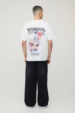 boohooMAN T-shirt Oversize À Imprimé Floral<Homme T-Shirts Impriméstendances|T-Shirts