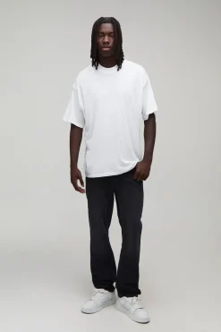 T-shirt Blanc Oversize À Imprimé Floral Flou
