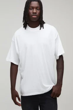 T-shirt Blanc Oversize À Imprimé Floral Flou