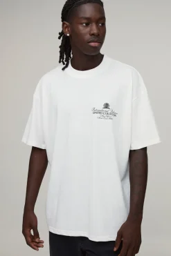 T-shirt Blanc Oversize Imprimé Collection Limitée
