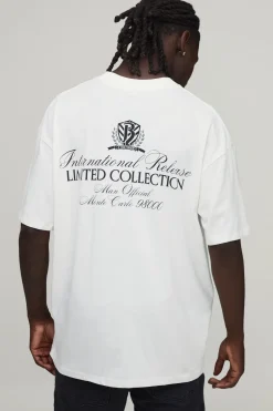 T-shirt Blanc Oversize Imprimé Collection Limitée