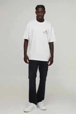 T-shirt Blanc Oversize Imprimé Collection Limitée