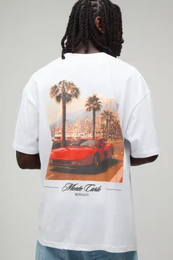 boohooMAN T-shirt Oversize À Imprimé Photographique Monte Carlo<Homme T-Shirts Impriméstendances|T-Shirts