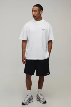 T-shirt Blanc Oversize À Imprimé Palm Beach
