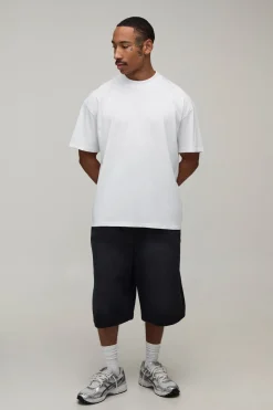 T-shirt Blanc Oversize À Imprimé Graffiti Étoile Doodle