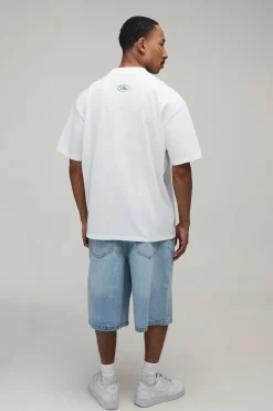 T-shirt Blanc Oversize À Imprimé Stéréo
