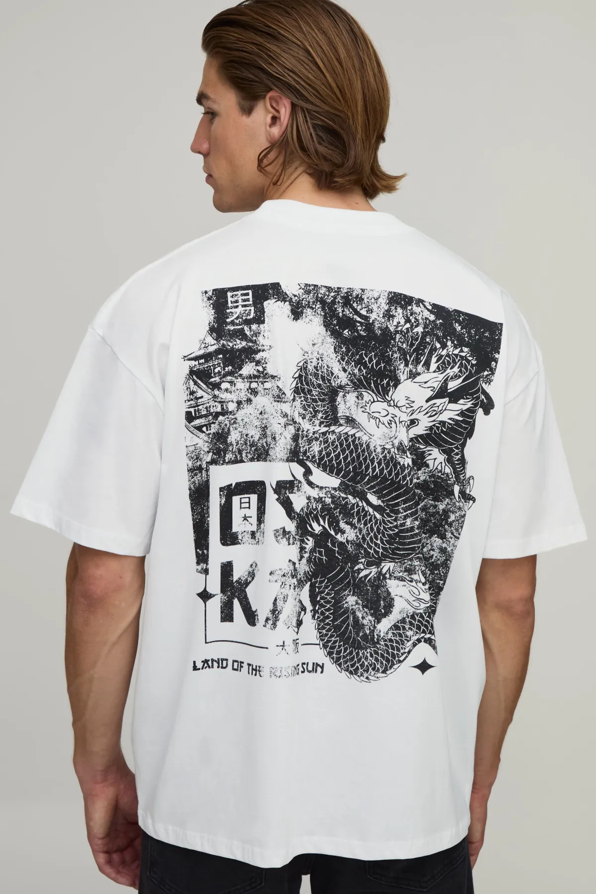 boohooMAN T-shirt Oversize Imprimé Dragon<Homme T-Shirts Impriméstendances|T-Shirts